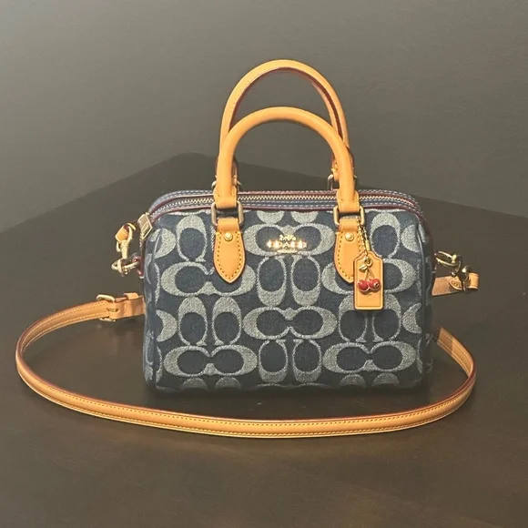 Mini Rowan Crossbody Bag In Signature Denim - Picture 11 of 16
